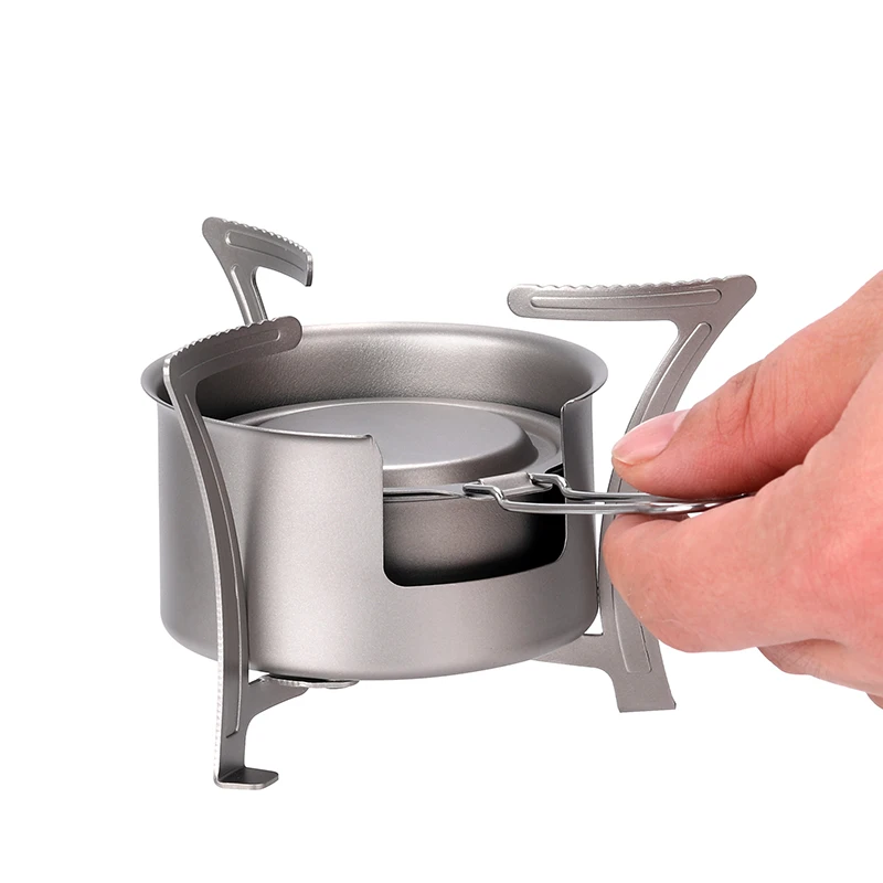 Camping Kachel Houtkachel Draagbare Compacte RVS / Titanium Houtkachel Voor Picknick Bbq Camping Wandelen