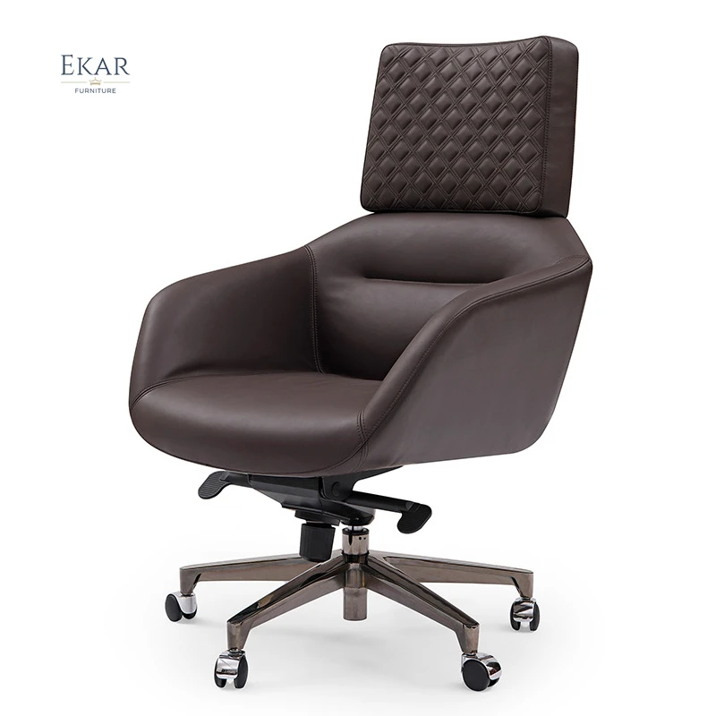 EKAR FURNITURE အရေပြားချောမွေ့တဲ့ ခုံ ခေတ်မီ စီမံခန့်ခွဲရေး ရုံးခုံ