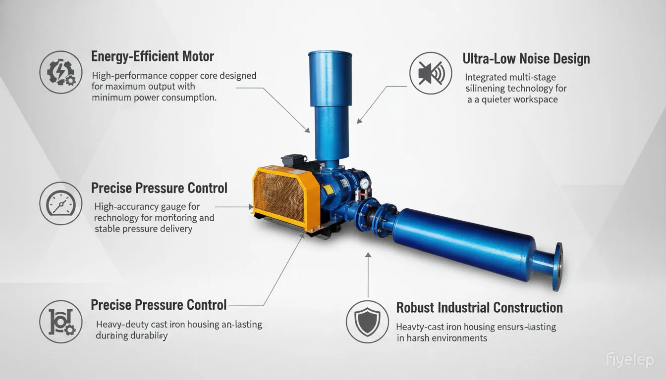 Roots Blower, 1.5KW, Cast - detail 4