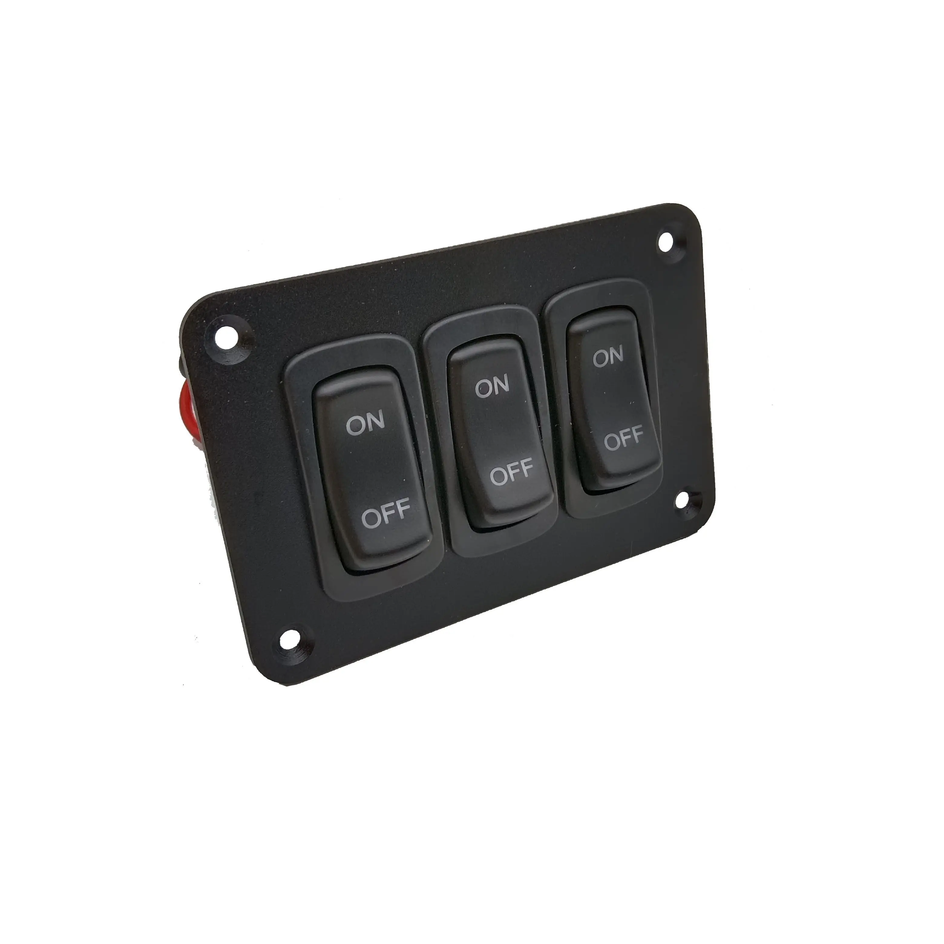 L Series on Off Rocker Switch 12V Blue LED Light 5Pin 3 Gang Panel Switch for Cars Trucks Boats