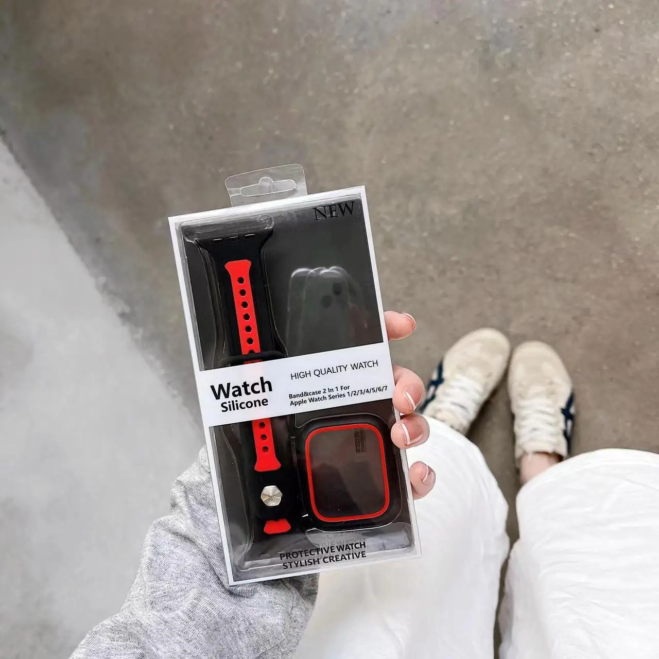 Correa para Apple Watch Series 45mm con funda protectora de