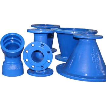 ISO2531 EN545 Ductile Iron Pipe Fittings Flange Connection round Head Casting Technics OEM Customizable