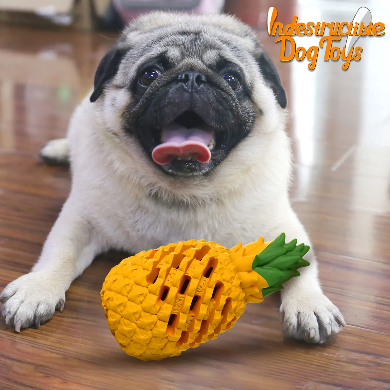 Rubber Pineapple Food Leaking  Hide and Seek Indestructible Interactive Dog Treat Toy Pet Chew Dog Toys