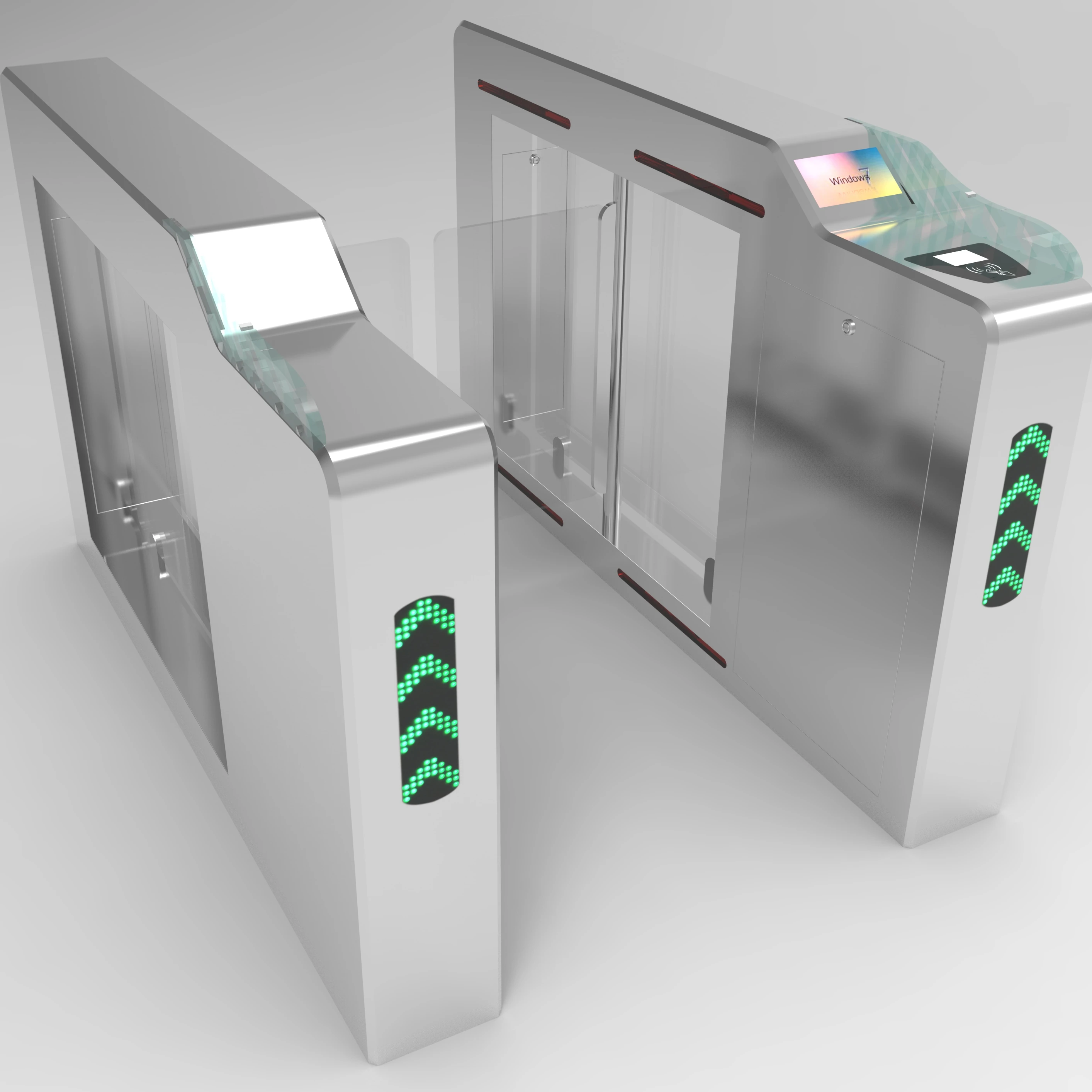 TDZ Rfid Card  Access Control Swing Barrier Turnstile for Entry Exit Entrance Scenic Area Custom High Speed Gym Office Building