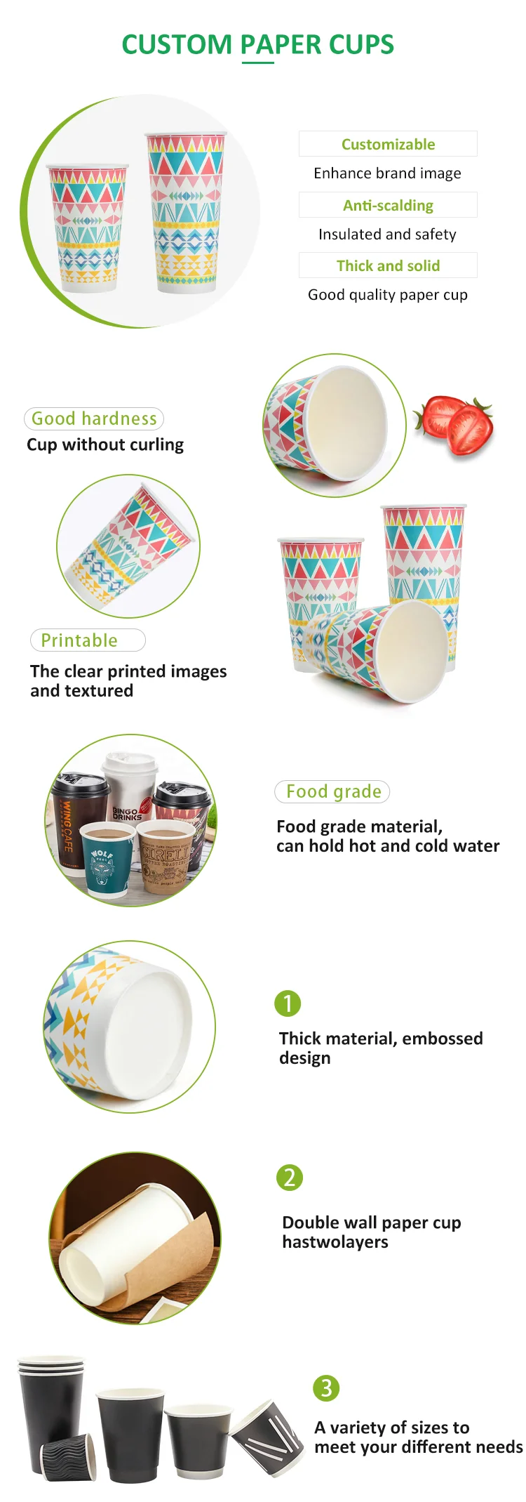 Double Paper Cups And Coffee Cups10oz Disposable Double Wall 300ml Paper Coffee Cup details