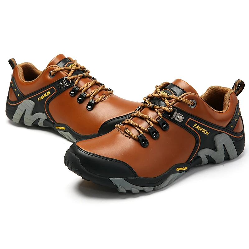 New Arrival Waterproof Genuine Leather Hiking Shoes For Men