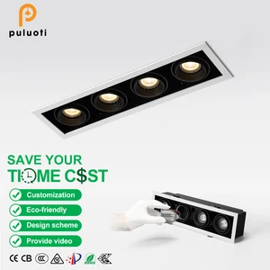 Zigbee CCT 2700K-5700K 40W LED Spot Light Modern Square Recessed Spotlight Adjustable MR16/GU10 Downlight Aluminum Ceiling