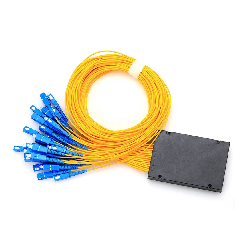 Passive Splitter Box Fiber Optics Sc Upc Plc Fiber Splitter Abs