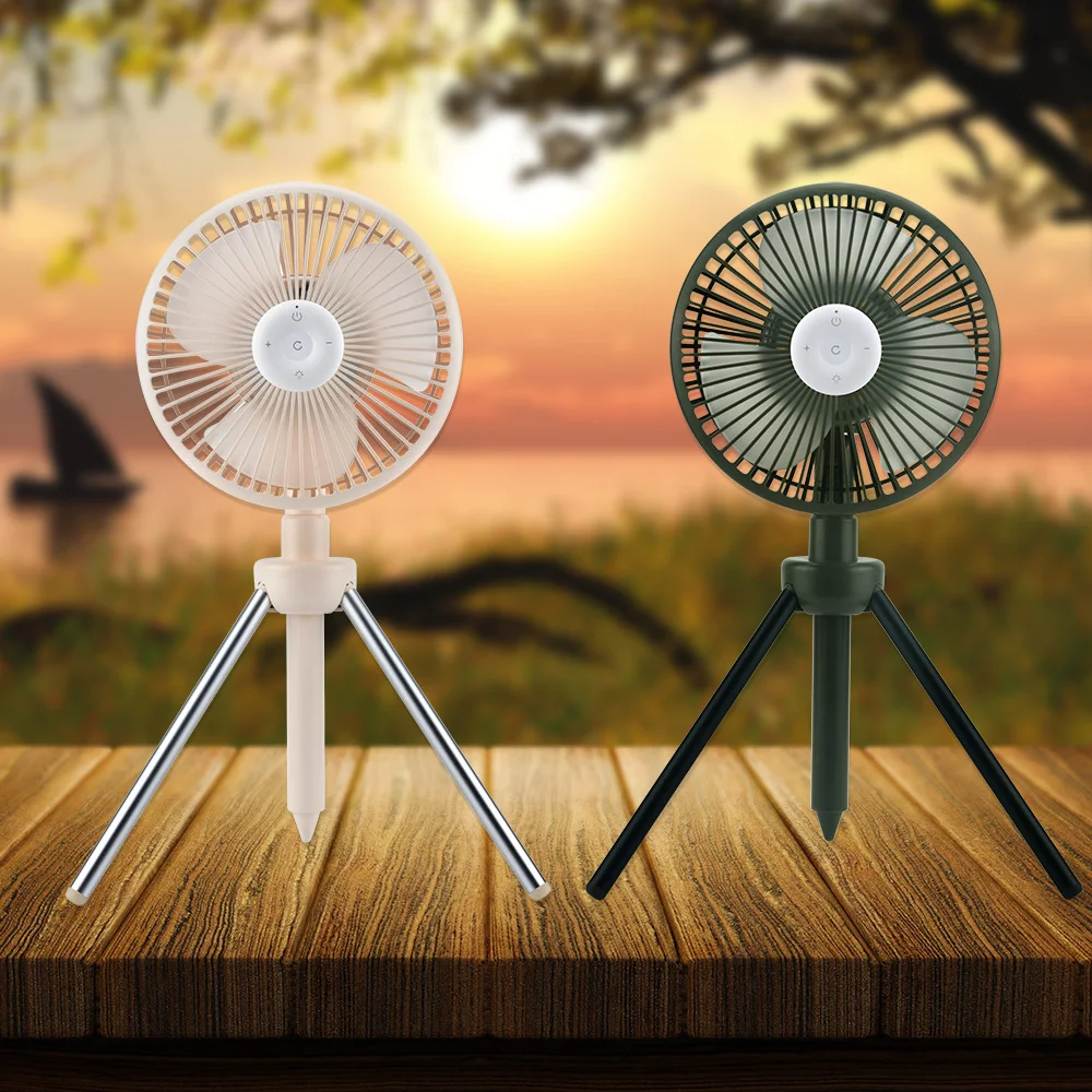 Customized Rechargeable Telescopic China Rotating 10000mah Camping USB Tent Tripod LED Lantern Ventiladores Recargables Camping