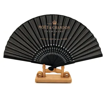 2023 Wholesale Custom Printed Logo Folding High Quality Personalized Bamboo Hand Held Fan Printed Fans