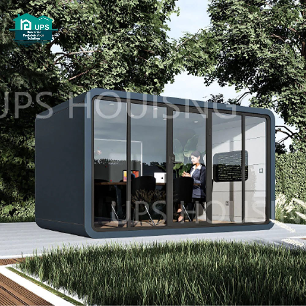 UPS 20ft Apple Cabin House for Home Office & Workshop Flat Pack Container for Farmhouse Application Apple Cabin House