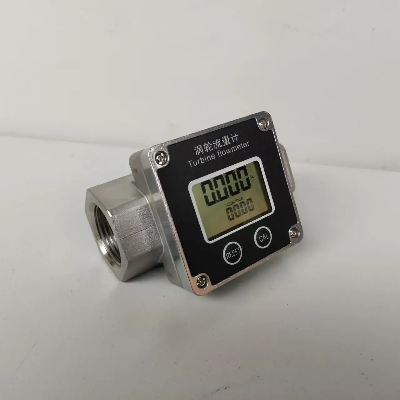 4-Digit Mechanical Flow Meter for Fuel Petrol Oil Diesel Gasoline Gallon & Liter Counter-OEM Customizable