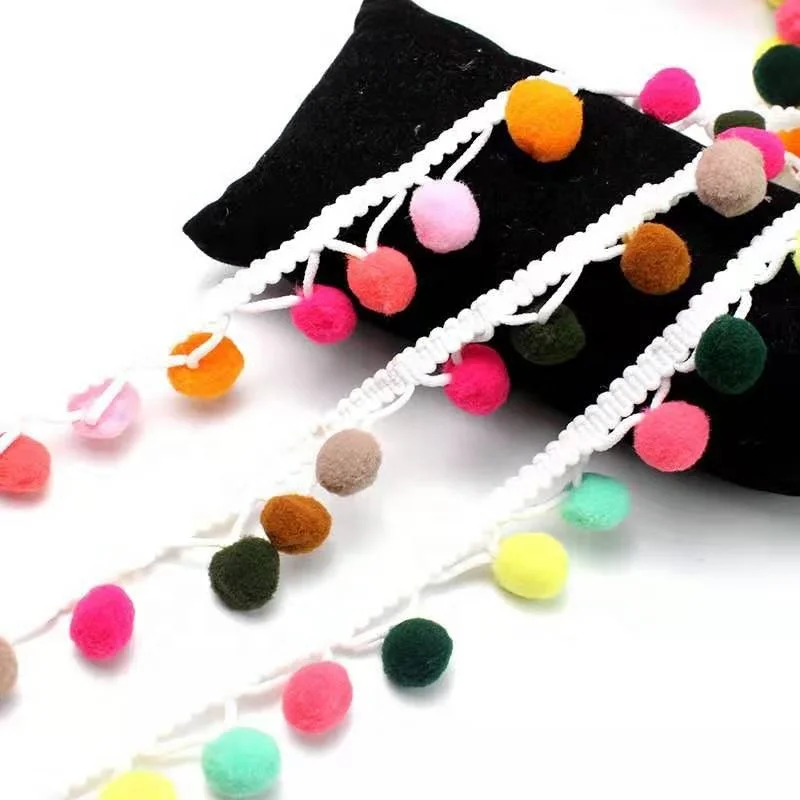 Mixed Color Triangle Design 2.5cm Pom Pom Tassel Lace Wholesale Garment Accessories Buy Fringe Lace,Fringe Pom Lace Product on Alibaba.com