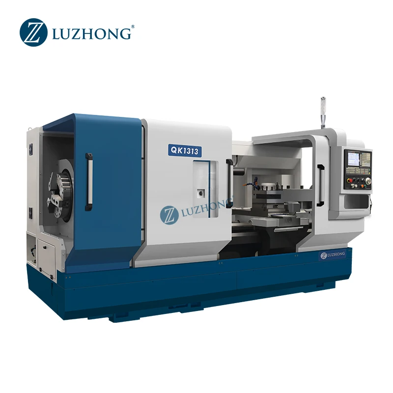 China QK1313 Torno CNC Pipe Threading Lathe 130mm Spindle Hole Double Chuck Horizontal Heavy Duty Single Spindle GSK Control