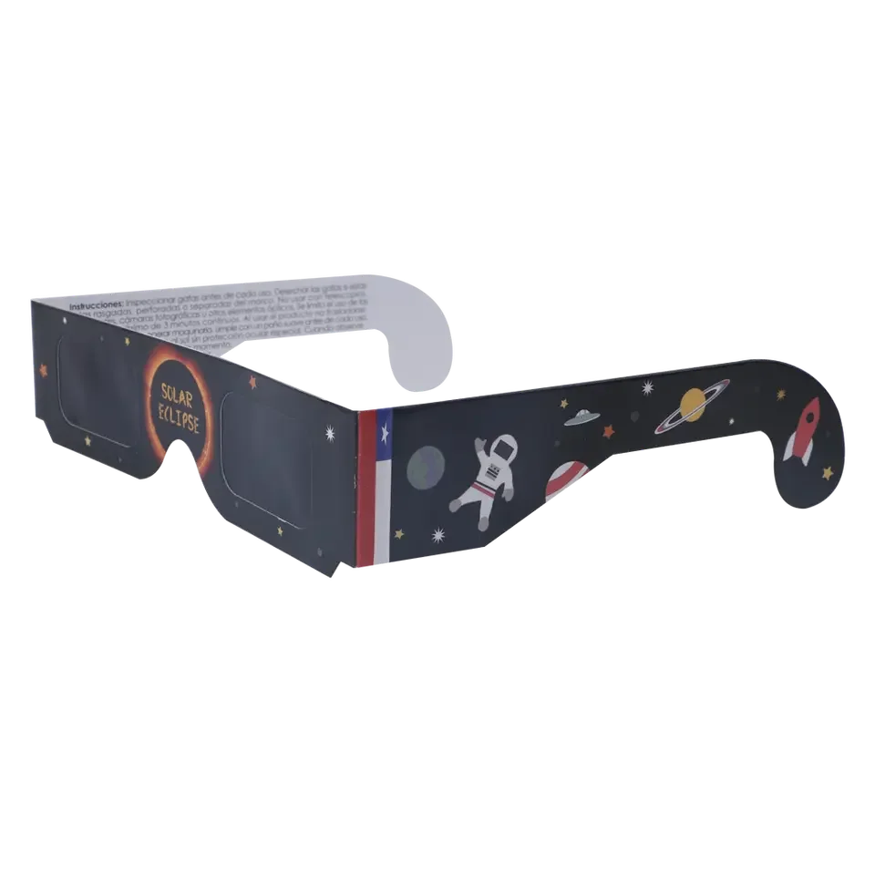 ISO Certified 3D Customized Design Solar Eclipse Viewing Paper Glasses Premium Solar Eclipse Glasses