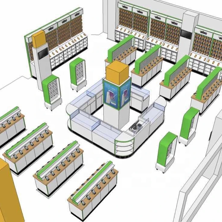 Display Cell Phone Showcase Cellphone Showroom Furniture Phone Case Accessories Display Mobile Phone Shop Interior Design