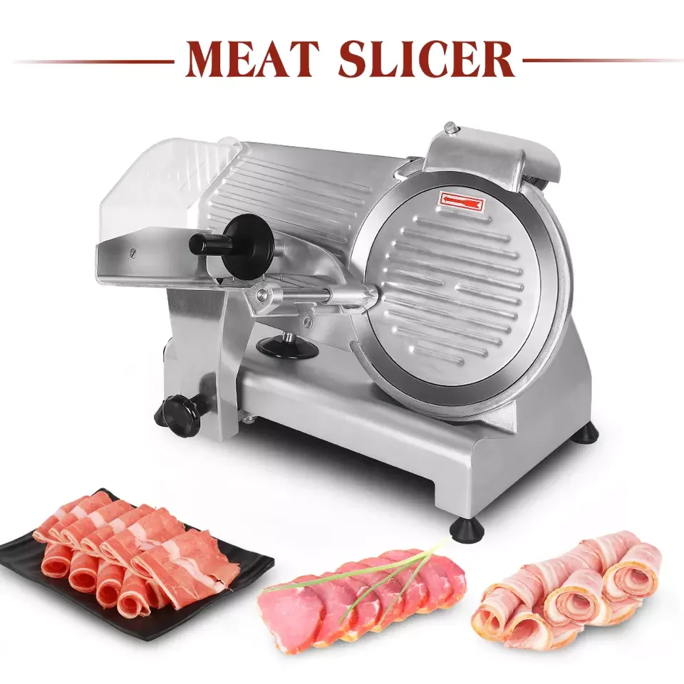 250mm Table Top Commercial Semi-automatic Frozen Meat Slicer Cutting ...