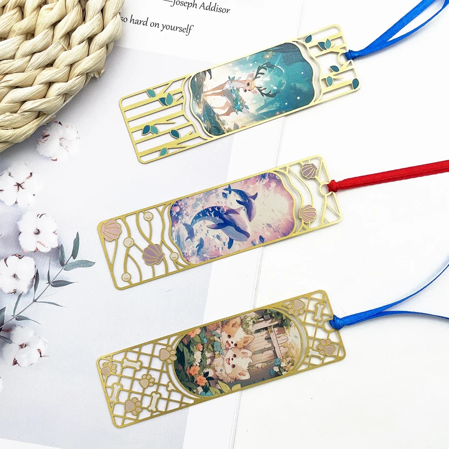 Customized Photo Etched Bookmark with UV Printed and Your Own logo