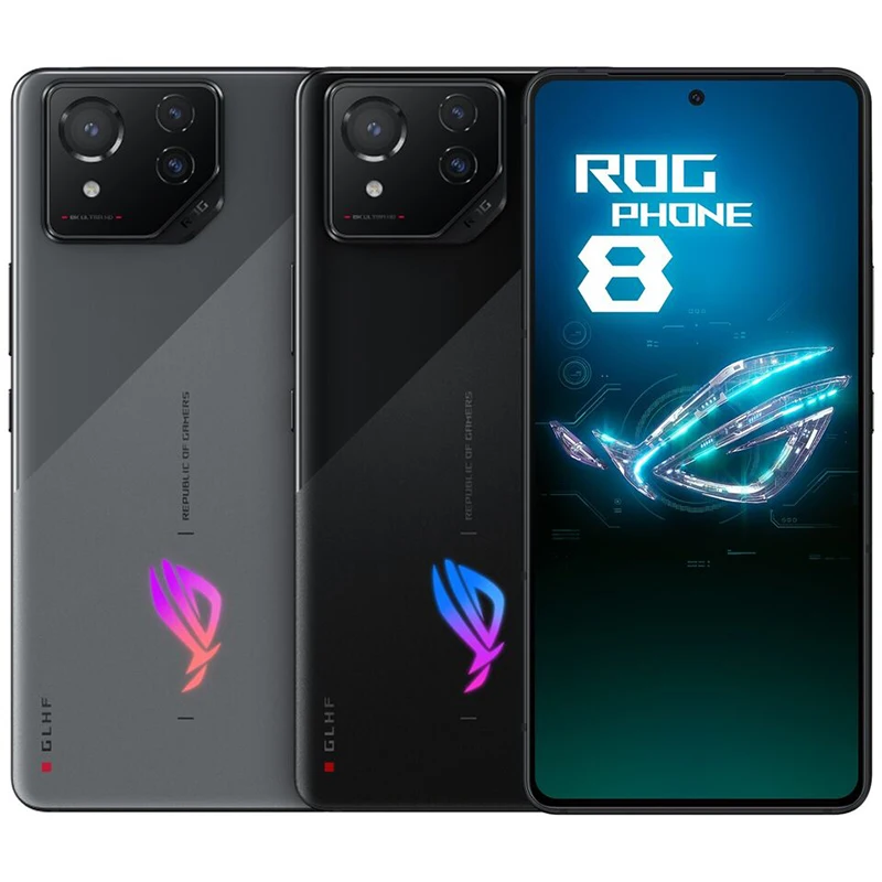 Global Firmware ROG Phone 8 Pro Snap dragon 8 Gen 3 165Hz Amoled Screen Black Color IP68 Waterproof 5G Gaming Smart Phone