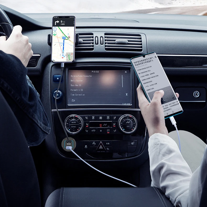 3 в 1 несколько портов 95W Выдвижной USB Автомобильное зарядное устройство типа C PD автомобильное зарядное устройство для мобильного телефона для ноутбука MacBook