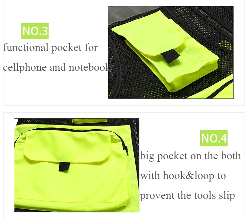 High Visibility Reflective Vest Working Clothes Motorcycle Cycling Sports Outdoor Reflective Safety Clothing Safety Coat for Car