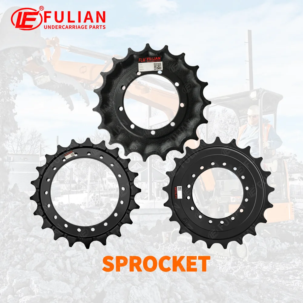 Excavator Top Roller Sprocket Track Group Idler Rubber Track