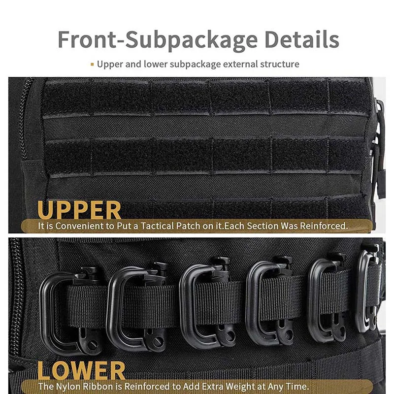 Large Tactical Backpack Heavy Duty Waterproof Tactical Hiking Bags Rucksack Tactical Backpacks for Climbing