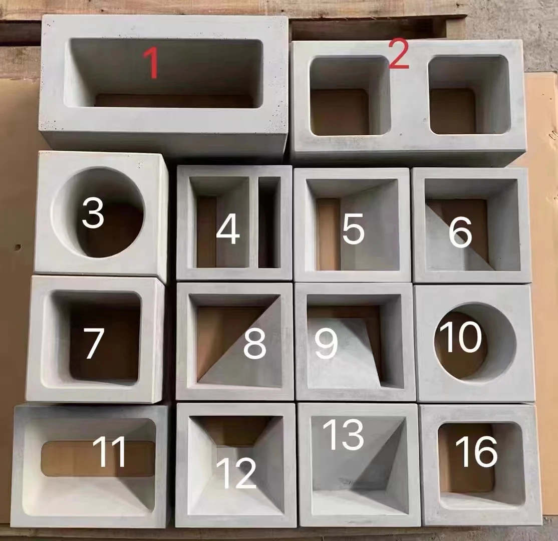 Cement Block Concrete Exterior Tiles Decoration Window Brick Breeze Ventilation Background Wall PU Easy Installation