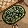 Azulejo de Jadeíta Ovalado con Diseño Floral
