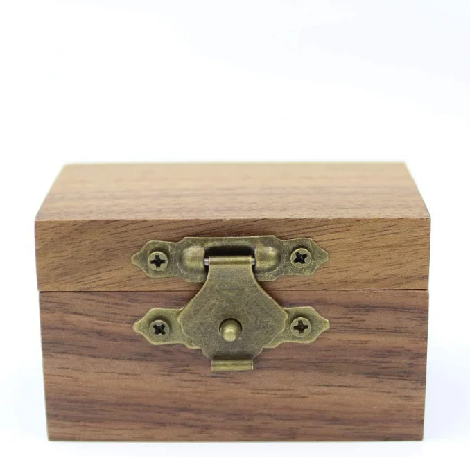 Оптовая продажа на заказ в стиле кантри грецкого ореха обручальное кольцо из дерева шкатулка деревянная коробка для кольца/Подарочная коробка для хранения