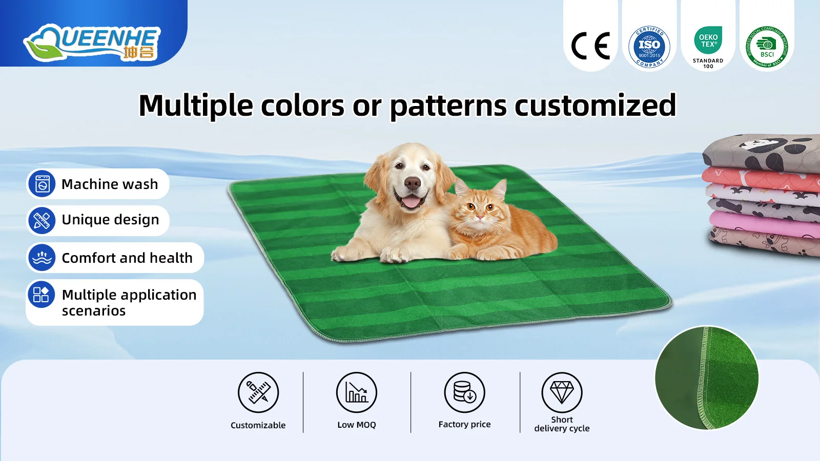 Wholesale Reusable Washable Puppy Pee Pads Pet Training Supplies for D - product detail 1