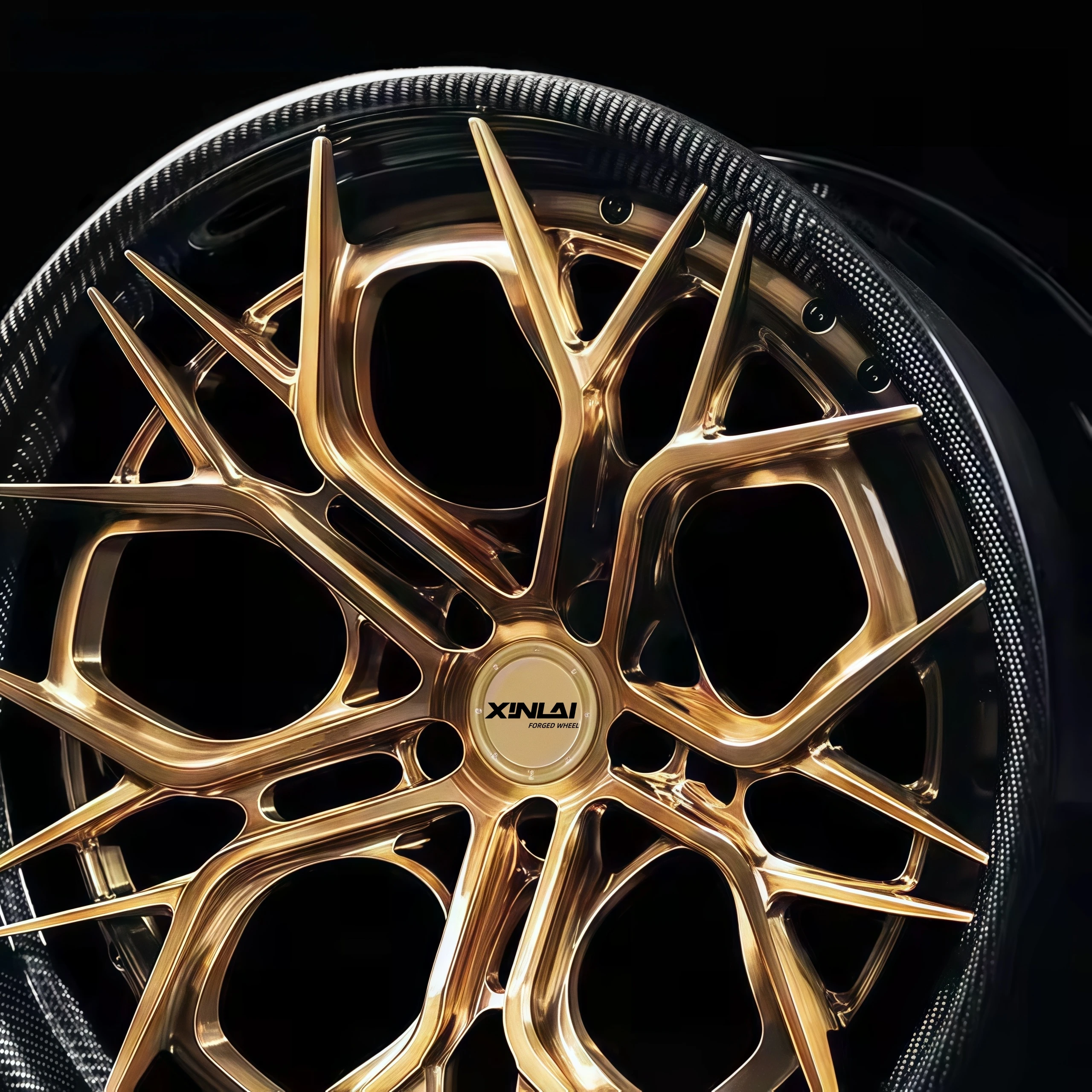 XINLAI Forged Carbon Fiber 2-piece Custom 16 -26 Inch 5x130 5x114.3 5x112 Alloy Rim Concave Deep Dish Luxury Car Wheels - Image 2