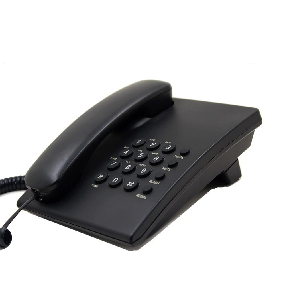 Basic phone analog home business corded landline telephone set for office use