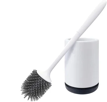 360-degree Non-scratch TPR Material Bristles Floor Standing & Wall Mounted Without Drilling toilet brush