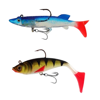 CHEERY 6pcs 8pcs 9pcs 11pcs 13pcs Swimbait Bionic Rubber Shad Fish Soft Bait With Lead Head Hooks Jig Wobblers Fishing Lure Set – Soft Lure – view 5