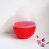 top transparent bottm red