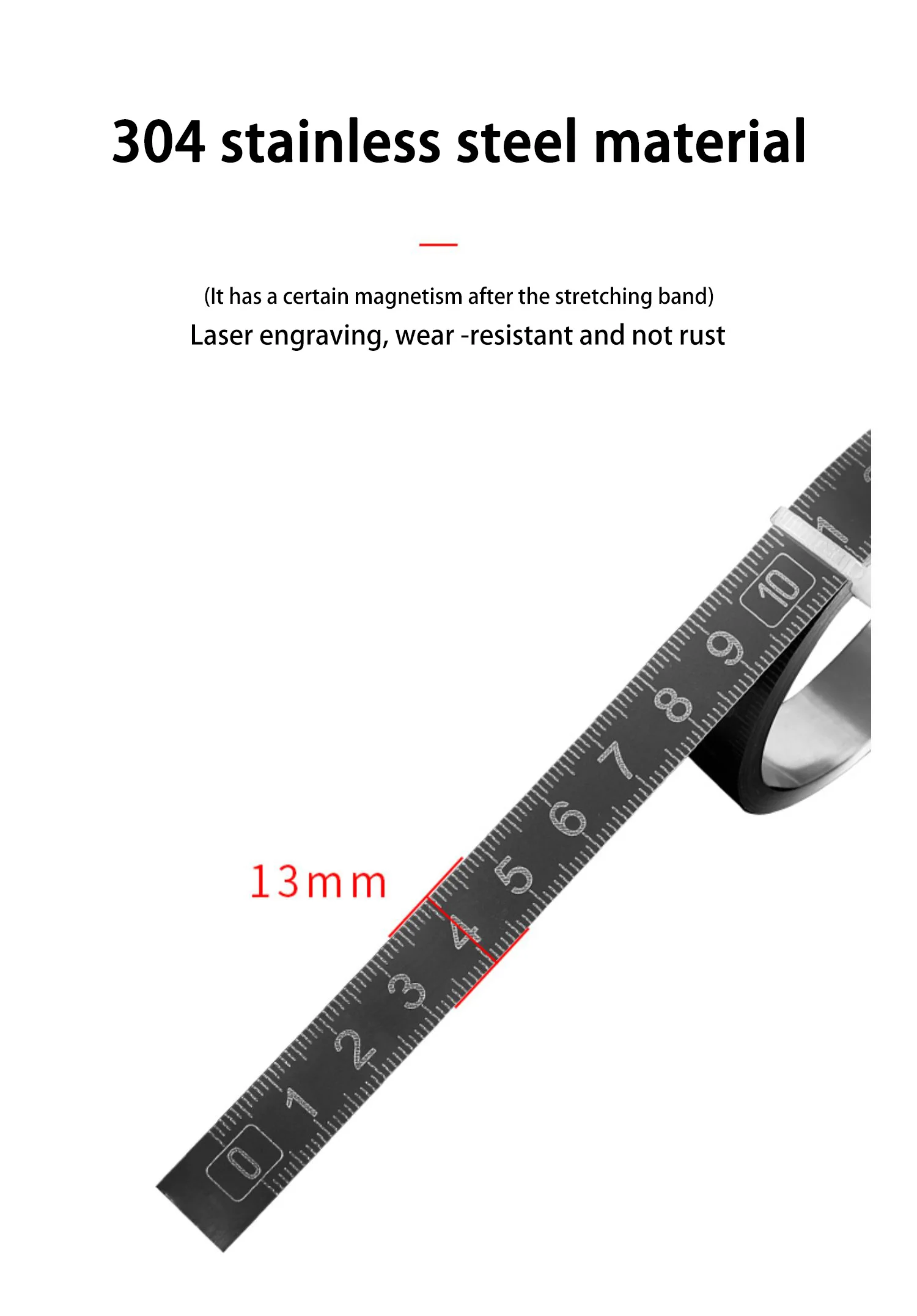 Stainless Steel Metal Adhesive Scale Strip Stickers Sticky Tape with ...