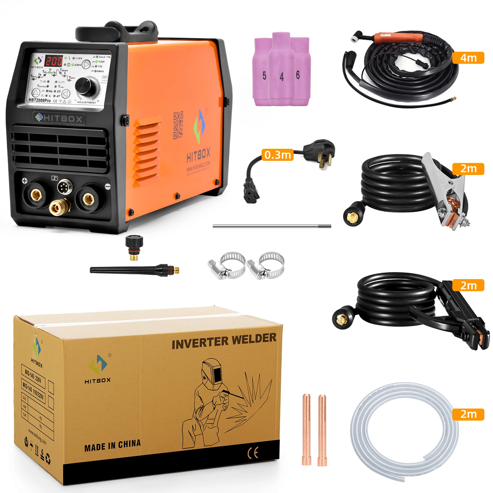 6 In1 Mig Tig Gasless Mig Mma Cut Hvm270 Multi Function Igbt Inverter ...