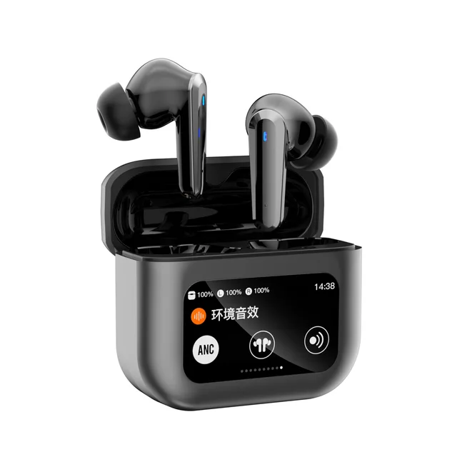 ANC Q30 Wireless Bluetooth Headphones TWS Earbuds In Ear With Mic Hifi Stereo Sports Earphone Waterproof Gaming Headset LCD