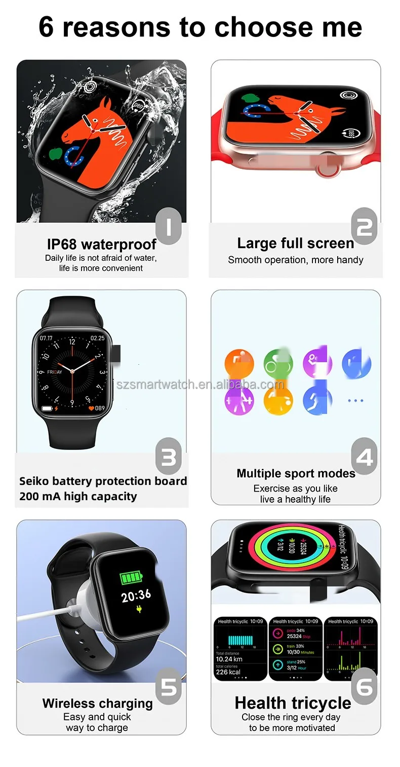 T900 Pro Max S Smartwatch Series 8 Mobile Phone Wearable Montre Relogio ...