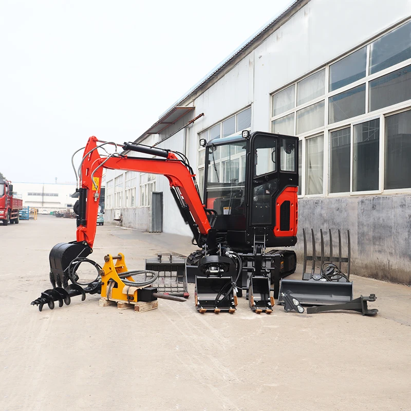 Machanamh Bheag Mion Crawler Bagger Digger Excavátóirí 2t 0.8 1.2 1.5 2 Ton 3Ton Excaváidín Beag