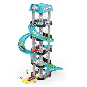 EPT New Design Boys Play Game Set City 5 Floors Racing Track Sliding Car Parking Garage Toy for Kids
