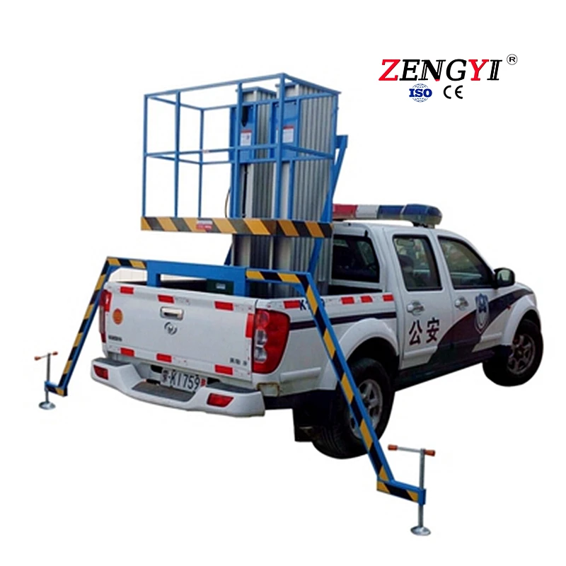 Single Column Double Three Four Column Aluminum Alloy Lift Pickup Truck Mounted Small Portable Mini Electric Hydraulic Lifter