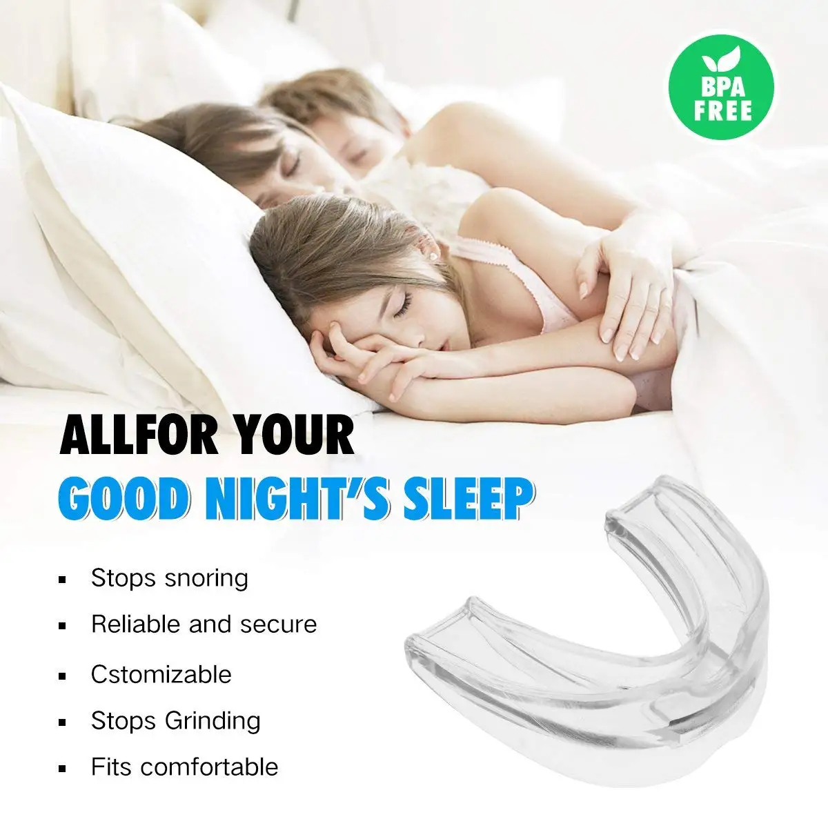 Ce Anti Snore Mouthpiece Teeth Retainer Silicon Anti Snoring Device