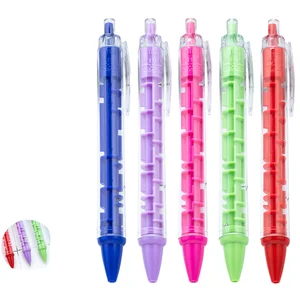 Multicolor Plastic Retractable Maze Pen Student Children's Educational Game Ballpoint Pen Wholesale for Advertising Gift