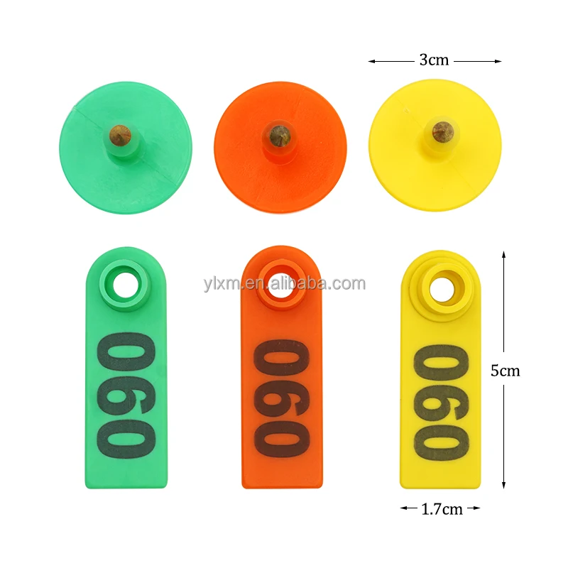 Livestock Farm Animal Use No.001-100 Colorful Ear Tags