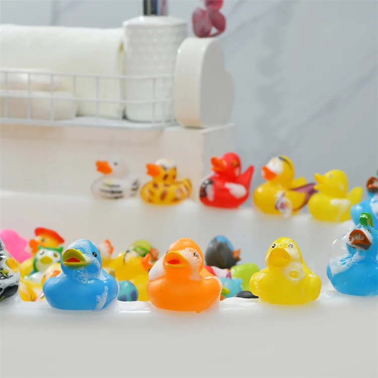 Factory Direct Custom Bathtub Mini Yellow Bulk Rubber Duck Weighted
