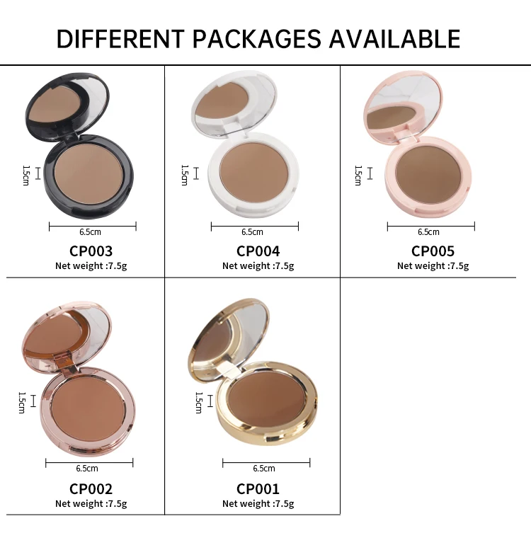 OEM&ODM High Quality Custom Logo Bronzer Powder Makeup Waterproof Vegan Gold Packaging Contour Concealer Face Body Bronzer