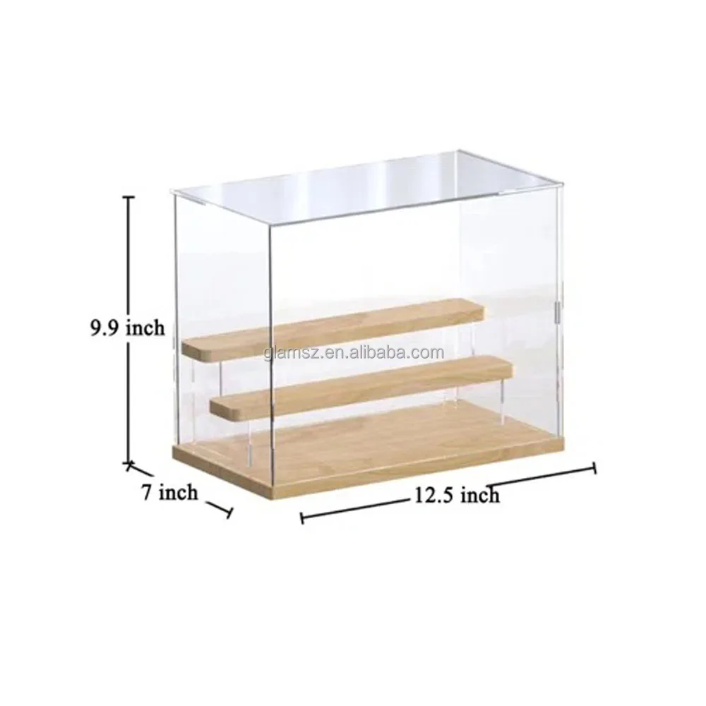 Vitrina Acrílica De 5 Niveles Con Cerradura – Transparente Y Antipolvo – 27.5x7.5x35.7 Cm – Ideal Para Figuras, Joyas Y Cosméticos