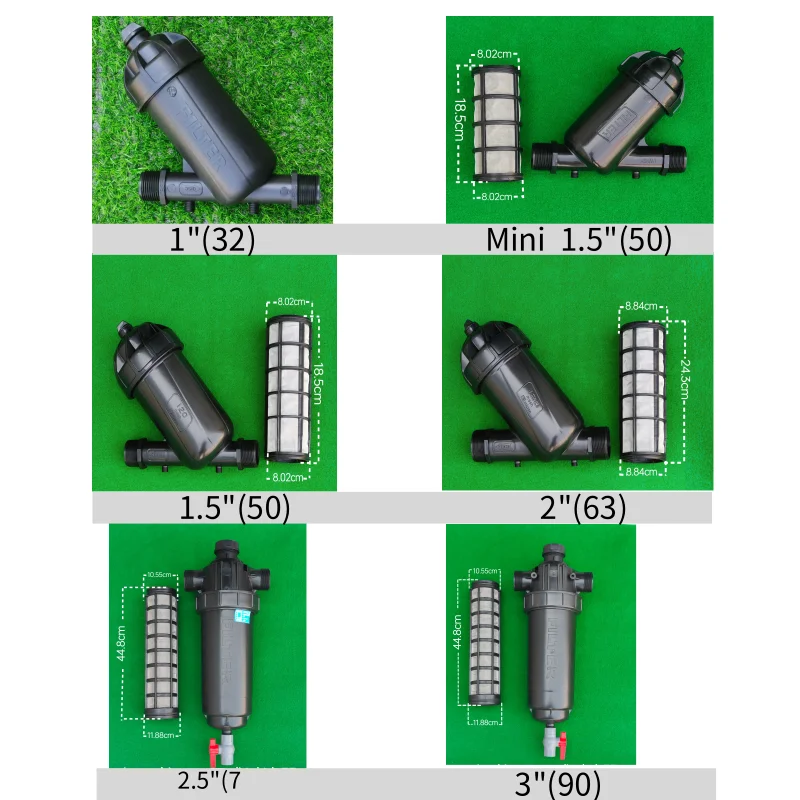 product 25mm 90mm water filter y shaped mesh 100 mesh agricultural irrigation system-5